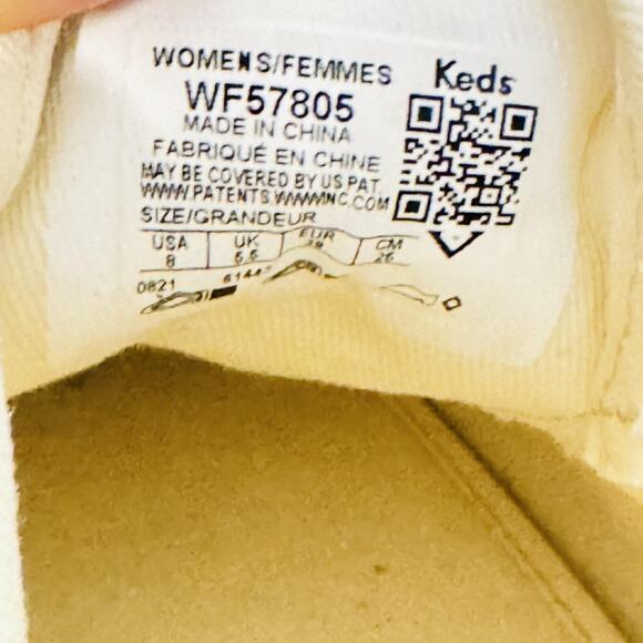 Keds Kate Spade New York Shoes Womens 8 Ivory Glitter Ribbon Bridal Sneakers - Picture 11 of 12